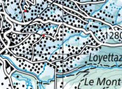 Exemplarische Darstellung der Landeskarten im Winter